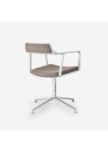 Vipp - Silla de comedor - The Swivel Chair - Vipp452 - Black Leather, Polished Aluminium
