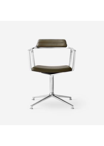 Vipp - Stuhl - The Swivel Chair - Vipp452 - Bosco green / Polished Aluminium