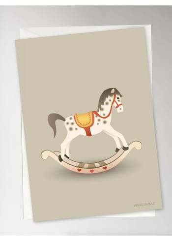 ViSSEVASSE - Kaarten - Rocking Horse - Greeting card - Sandy Brown