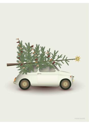 ViSSEVASSE - Plakat - Christmas Tree & Little Car - Christmas