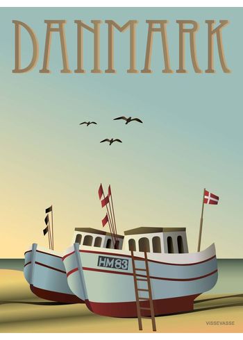ViSSEVASSE - Plakat - Danmark - Fishing boats - Fishingboats 15x21