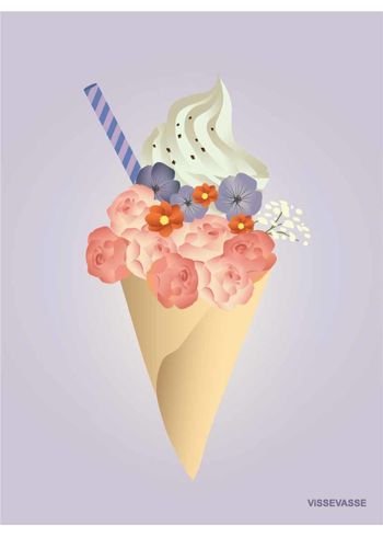 ViSSEVASSE - Poster - Ice cream flower - kort - Ice cream flower