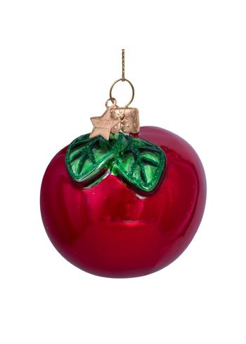 Vondels - Julkula - Ornament glass red apple - Red