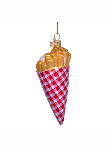 Vondels - Boule de Noël - Ornament glass fries with mayonnaise - Red