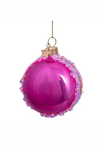 Vondels - Christmas Ball - Ornament glass pink opal macaron - Pink
