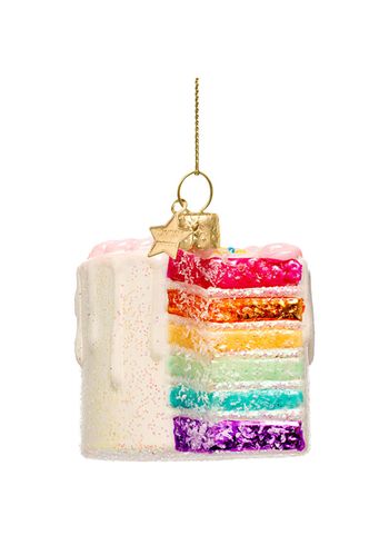 Vondels - Baile de Natal - Ornament Glass Multi Rainbow Cake - Multi