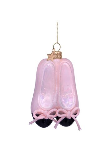 Vondels - Bal Bożonarodzeniowy - Ornament Glass Pink Ballet Shoes - Pink