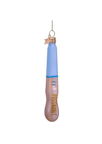 Vondels - Boule de Noël - Ornament Glass Blue Pregnancy Test - Blue