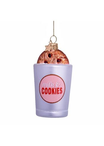 Vondels - Julekugle - Ornament Glass Cookie w/Milk - Cookie