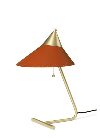 Warm Nordic - Table Lamp - Brass Top Lamp - Rusty Red
