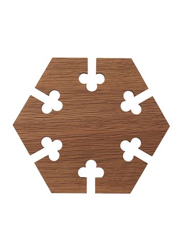 Warm Nordic - Jupe de table - Gourmet Wood Trivet - Hexagon - Oak