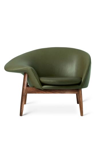 Warm Nordic - Lænestol - Fried Egg Chair / Smoked Oak - Challenger 258 (Pickle Green)