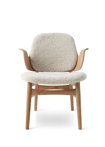 Warm Nordic - Sessel - Gesture Lounge Chair / White Oiled Oak - Sheepskin (Moonlight)