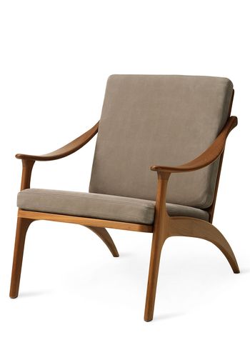 Warm Nordic - Lounge stoel - Lean Back Chair - Nabuk Leather (Seppia)
