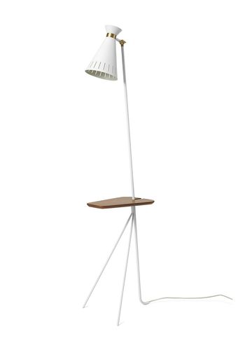 Warm Nordic - Péndulo - Cone / Floor Lamp - Clear White, Teak