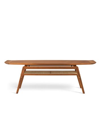 Warm Nordic - Coffee Table - Surfboard Table - Oiled Teak w. French Cane