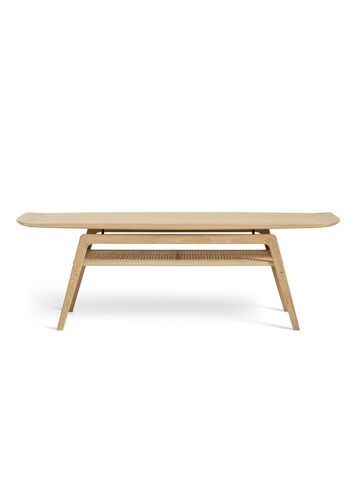 Warm Nordic - Couchtisch - Surfboard Table - White Oiled Oak w. French Cane