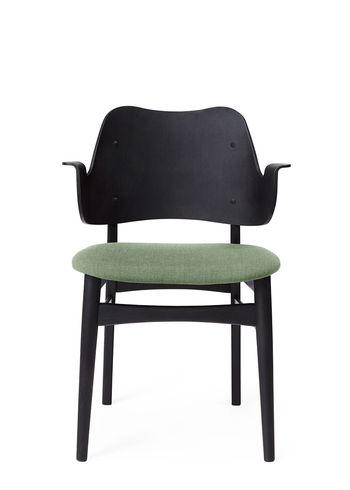 Warm Nordic - Stuhl - Gesture Chair / Black Lacquered Oak - Canvas 926 (Sage Green)