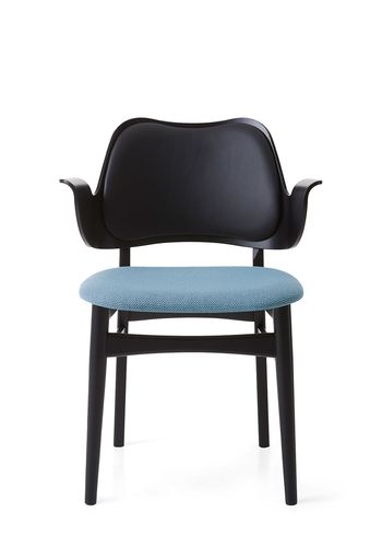 Warm Nordic - Stuhl - Gesture Chair / Black Lacquered Oak - Prescott 207 (Black) / Merit 011 (Ice Blue)