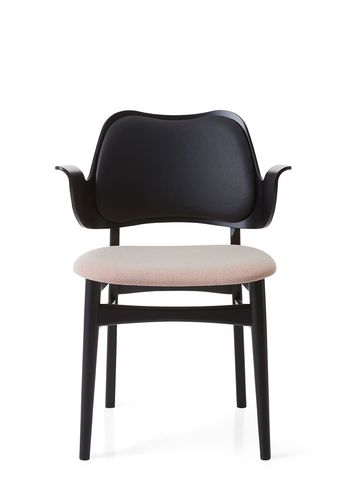 Warm Nordic - Chair - Gesture Chair / Black Lacquered Oak - Prescott 207 (Black) / Merit 034 (Pale Peach)