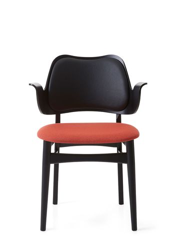 Warm Nordic - Chair - Gesture Chair / Black Lacquered Oak - Prescott 207 (Black) / Merit 037 (Poppy Red)