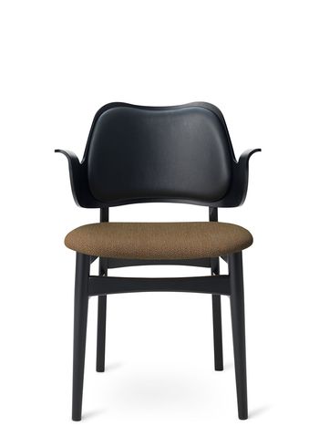 Warm Nordic - Chair - Gesture Chair / Black Lacquered Oak - Sevilla 4001 (Black) / Sprinkles 974 (Cappuccino Brown)