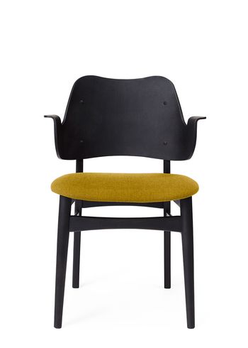 Warm Nordic - Chaise - Gesture Chair / Black Lacquered Oak - Vidar 472 (Antique Gold)