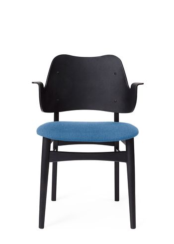 Warm Nordic - Chaise - Gesture Chair / Black Lacquered Oak - Vidar 733 (Sea Blue)