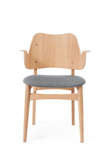 Warm Nordic - Krzesło do jadalni - Gesture Chair / White Oiled Oak - Canvas 134 (Grey Melange)