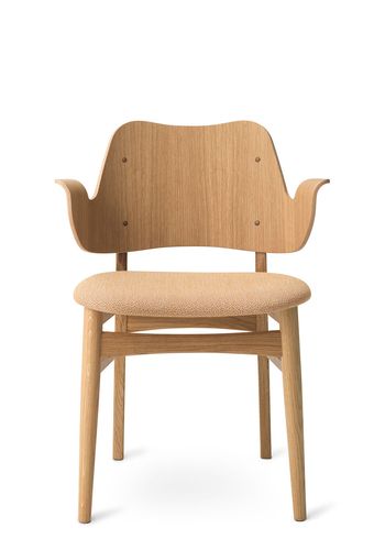 Warm Nordic - Puheenjohtaja - Gesture Chair / White Oiled Oak - Sprinkles 454 (Cantaloup)