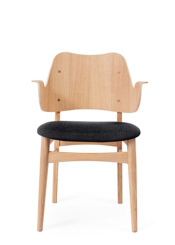 Warm Nordic - Chaise - Gesture Chair / White Oiled Oak - Vidar 182 (Anthracite)