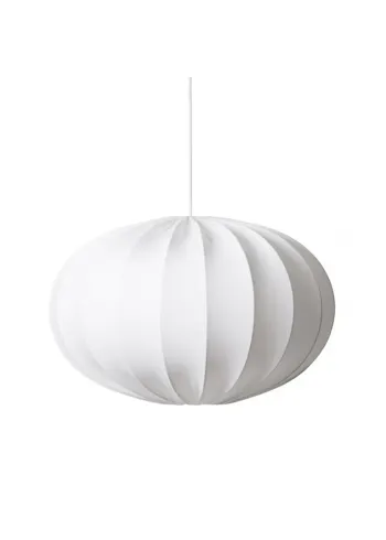 Watt & Veke - Hängande lampa - Boll Oval Cotton Jersey - White - Large