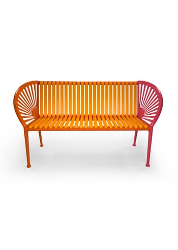 WOLFF NORDIC - Penkki - ND100 City bench by Nanna Ditzel 100th anniversary edition - Cast iron, lacquered mahogany in 100th anniversary colours