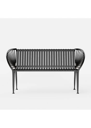 WOLFF NORDIC - Garden bench - ND100 City bench by Nanna Ditzel - Cast iron, black lacquered mahogany