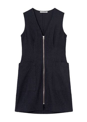 Wood Wood - Klänning - Ashley Boucle Stripe Dress - Navy