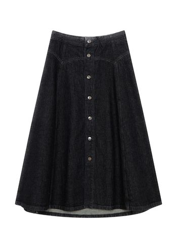 Wood Wood - Nederdel - Agatha Denim Skirt - Black Wash