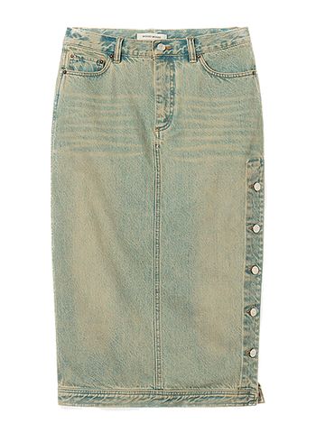 Wood Wood - Kjol - Drew Denim Skirt - Vintage Beige