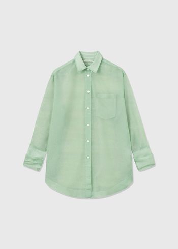 Wood Wood - Chemise - Beth Crinkled Shirt - Light Green
