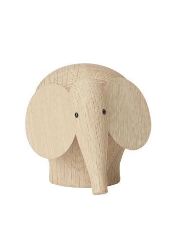 Woud - Figur - Nunu - Elephant - Massivt egetræ - Small