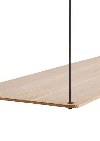 Woud - Plank - Stedge stefl - Oak, 1 add-on shelf, small