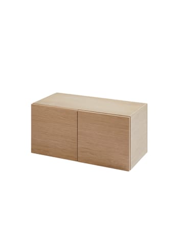 Woud - Shelf - Elevate 2-door Cabinet - White Pigmented Lacquered Oak Veneer