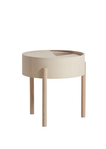 Woud - Stolik kawowy - Arc Side and Coffee Table - White Pigmented Ash - Side Table
