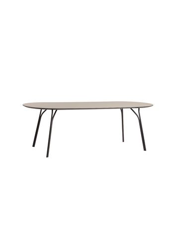 Woud - Dining Table - Tree Dining Table - Tabletop: Beige / Legs: Black - 90x220
