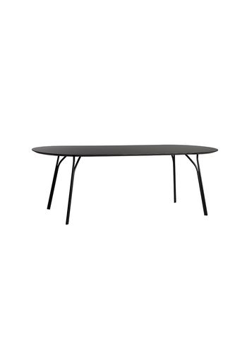 Woud - Esstisch - Tree Dining Table - Tabletop: Black / Legs: Black - 90x220