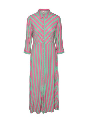 Y.A.S - Klänning - YASSavanna Long Shirt Dress - Katydid/Pink