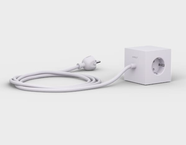 Avolt Square 1 USB extension cord, Gotland grey