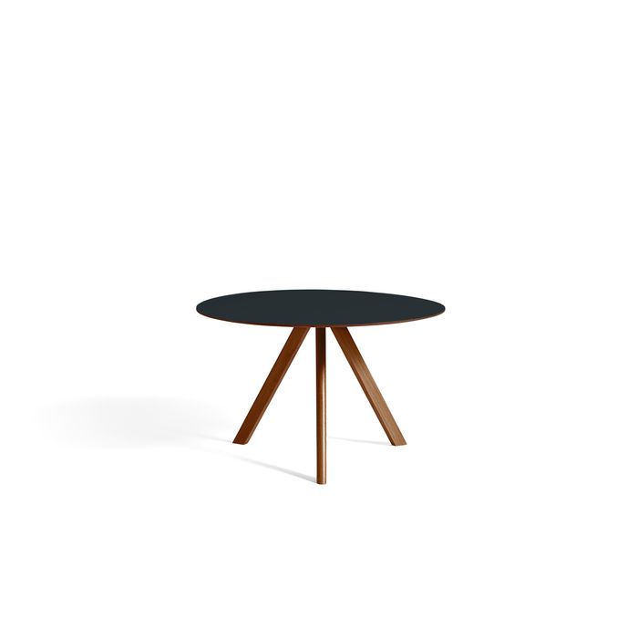 HAY CPH20 round table, 120 cm, lacquered walnut