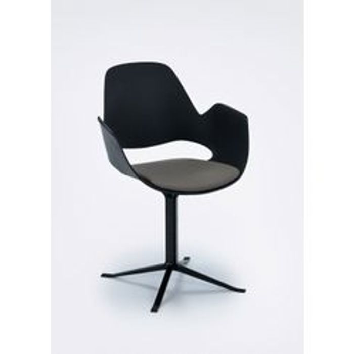 Houe Falk Armchair Dining Chair Black Metal With Beige