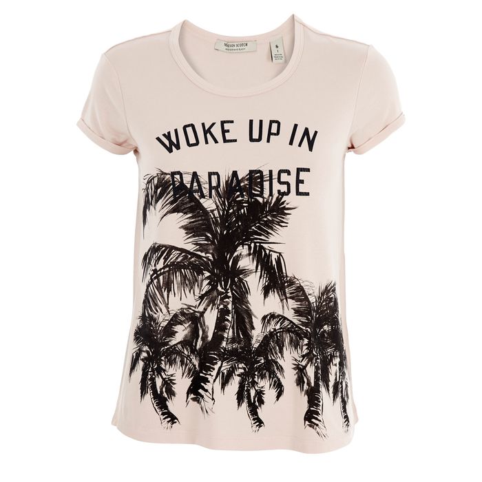 Short Sleeve Woke Up in Paradise Tee - T-shirt - Maison Scotch