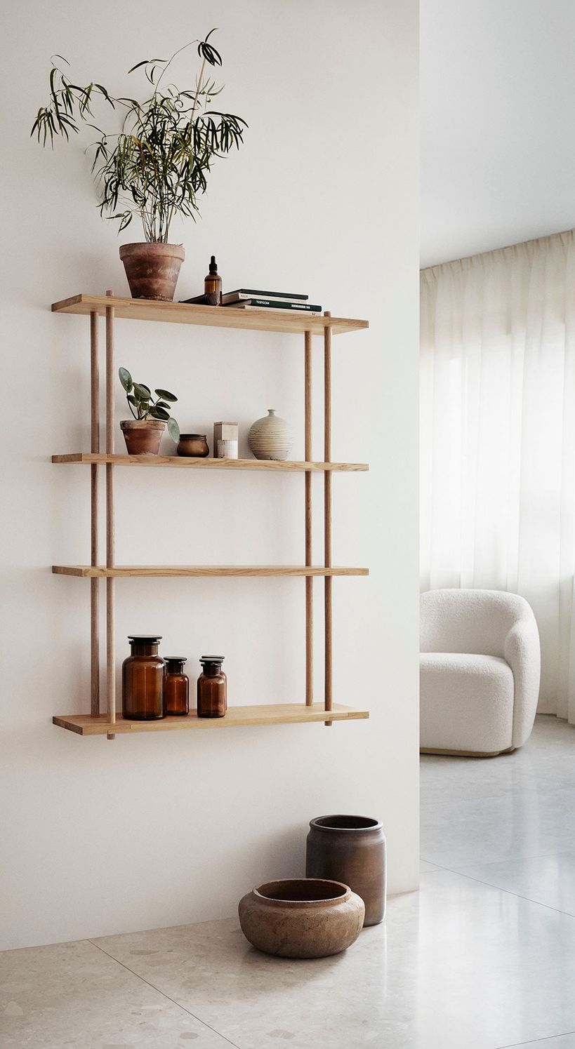 Fogia - Bond Configuration / W103 - Shelving system - Lacquered Oak